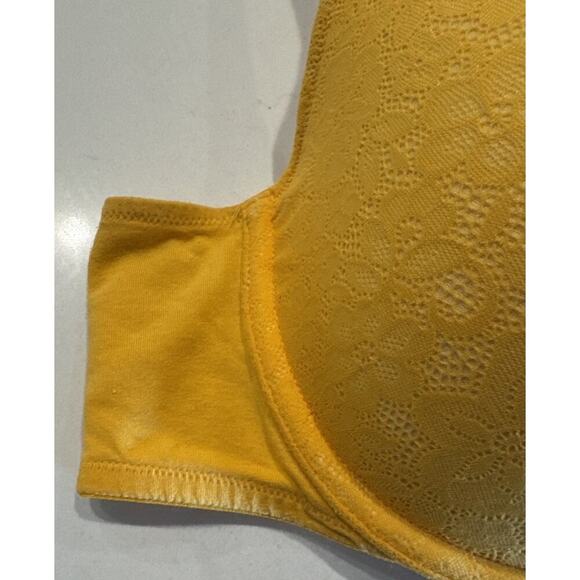 Cacique Women’s Size 46B Boost Plunge Yellow Orange Lace Underwire Bright Bra - Picture 4 of 12